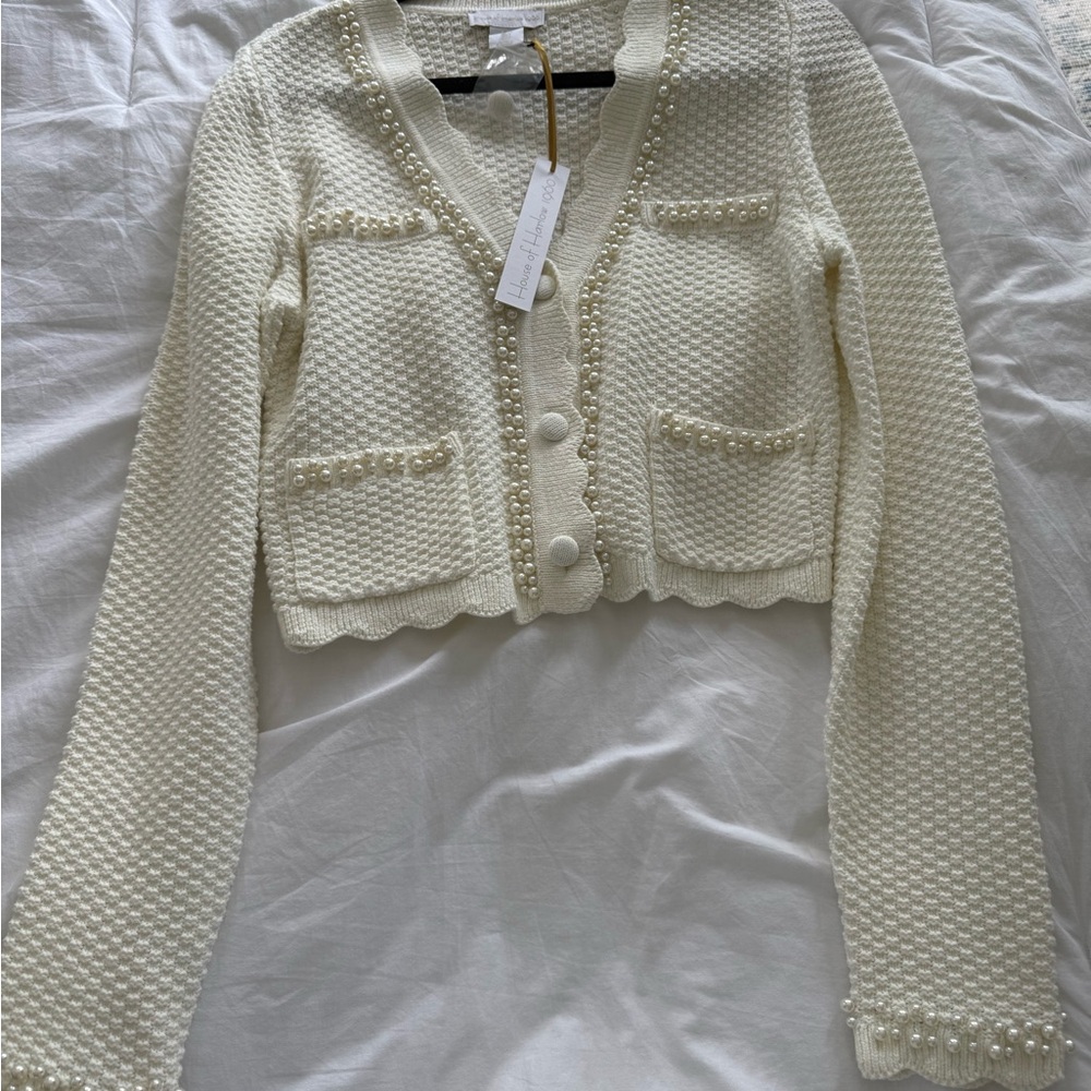 House of Harlow 1960 Pearl Knit Cardigan